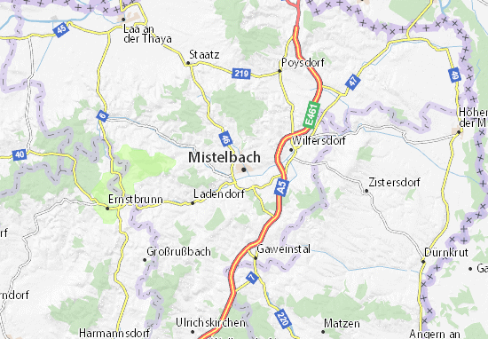 Karte Stadtplan Mistelbach