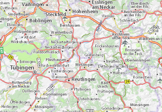 Karte Stadtplan Bempflingen