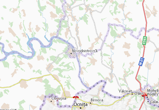 Karte Stadtplan Bernashivka