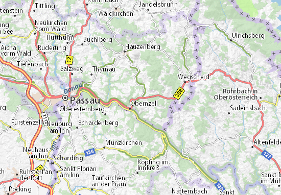 Mapa Untergriesbach