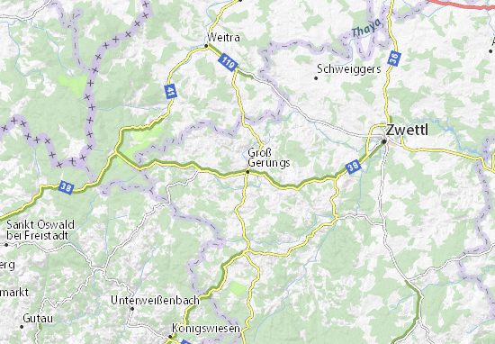 Mapa Groß Gerungs