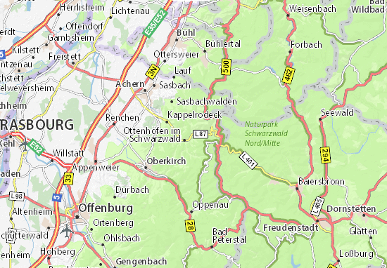 Karte Stadtplan Seebach