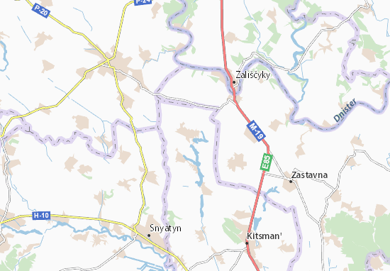 Karte Stadtplan Kyseliv