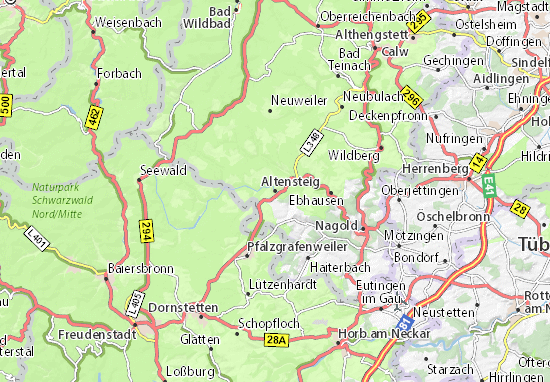 Altensteig Map