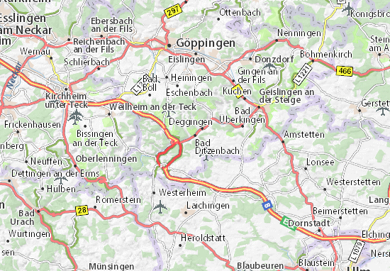 Karte Stadtplan Bad Ditzenbach