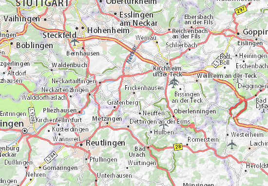 Kaart Plattegrond Frickenhausen
