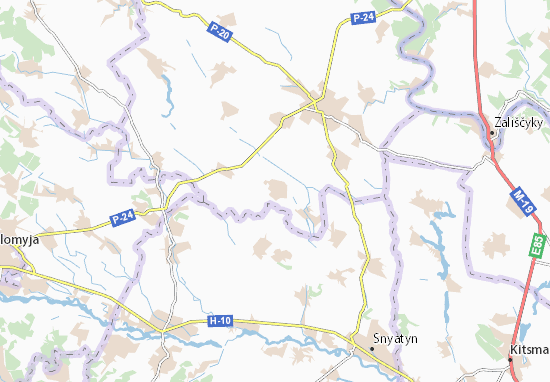 Torhovytsya Map