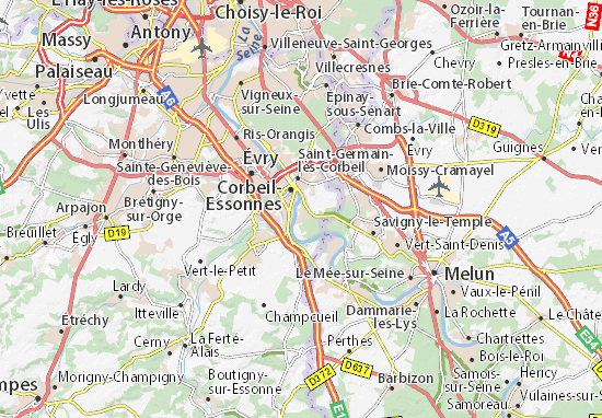 Mapa Saintry-sur-Seine