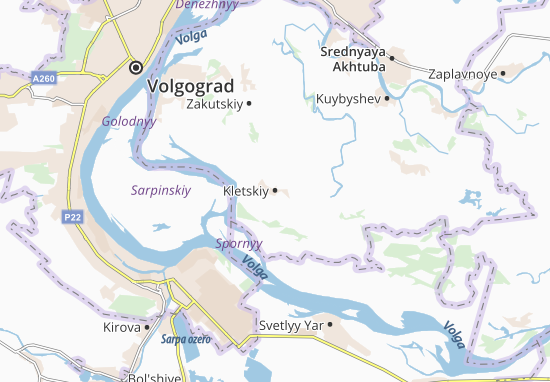 Karte Stadtplan Kletskiy