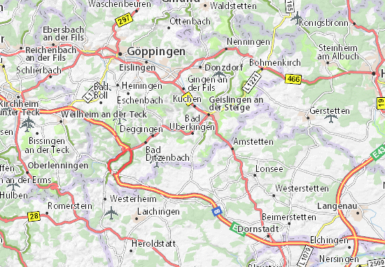 Karte Stadtplan Bad Überkingen