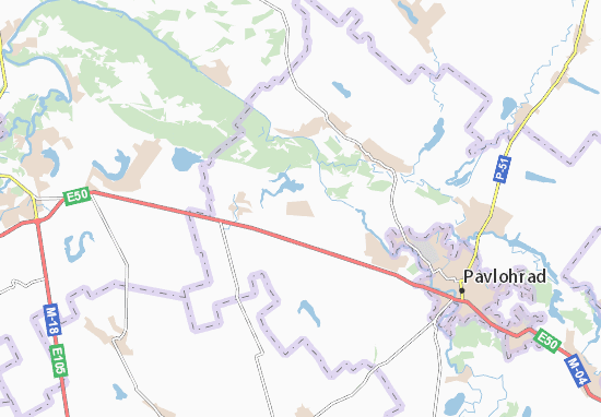 Kaart Plattegrond Bulakhivka