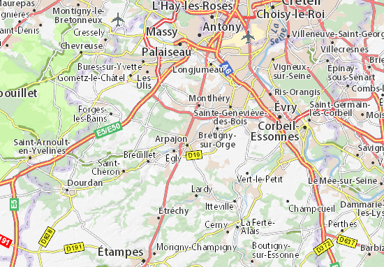 Karte Stadtplan Saint-Germain-lès-Arpajon