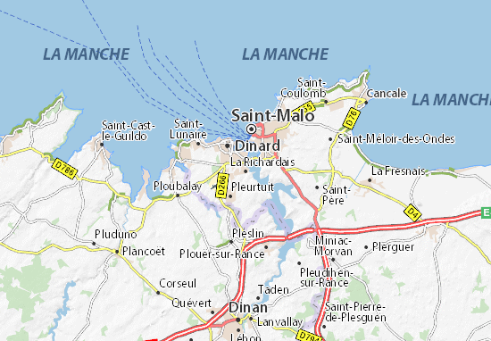 Karte Stadtplan La Richardais