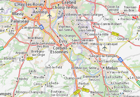 Carte-Plan Corbeil-Essonnes