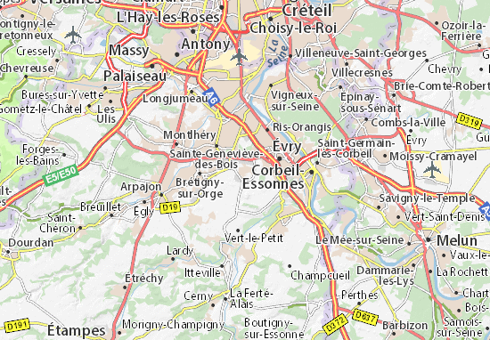 Karte Stadtplan Bondoufle