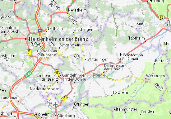 Karte Stadtplan Wittislingen