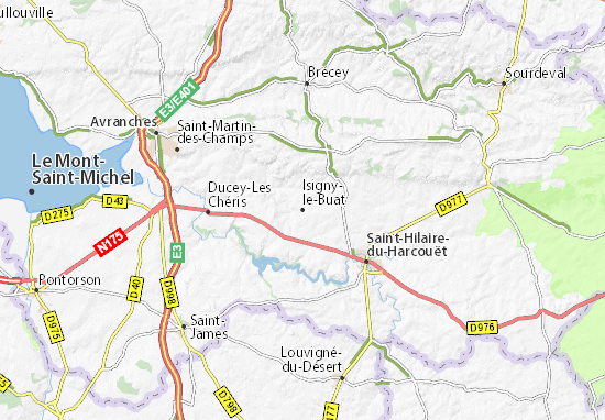 Mapa Isigny-le-Buat