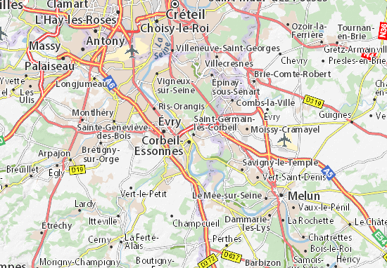 Mapa Plano Saint-Germain-lès-Corbeil
