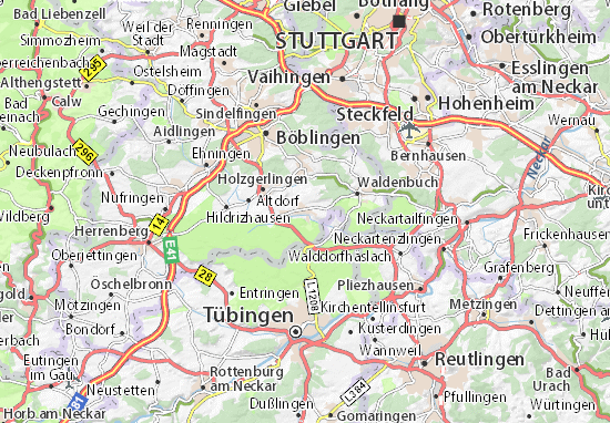 Karte Stadtplan Weil im Schönbuch