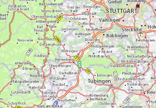 Karte Stadtplan Nufringen
