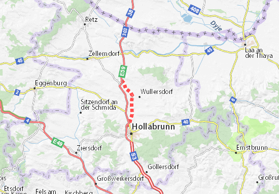 Mapa Wullersdorf