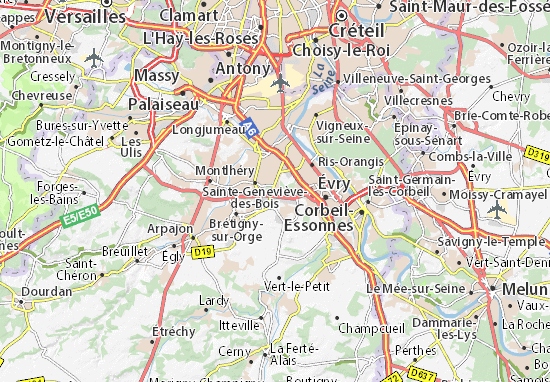 Karte Stadtplan Fleury-Mérogis