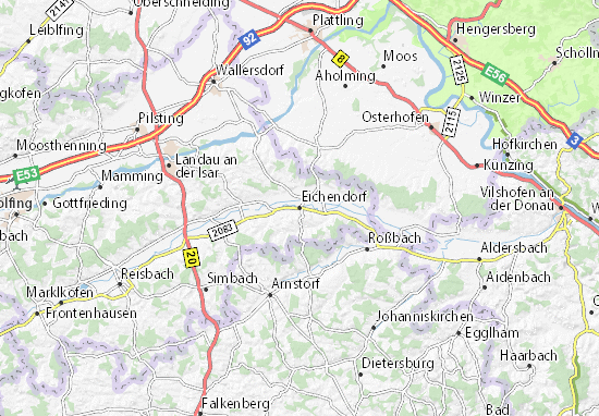 Kaart Plattegrond Eichendorf