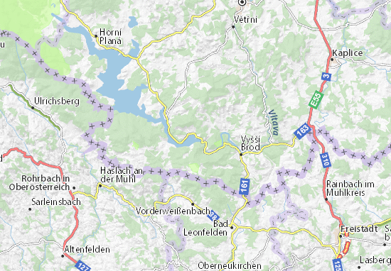 Karte Stadtplan Lipno nad Vltavou