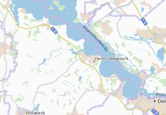 Karte Stadtplan Pushkarivka
