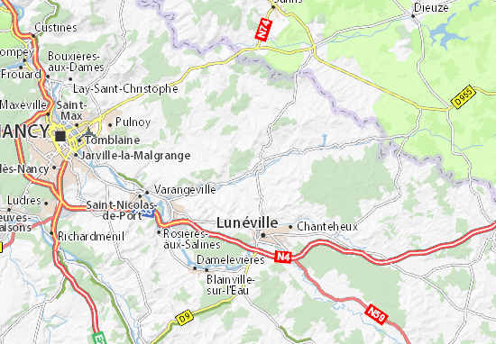 MICHELIN Saline d'Einville map - ViaMichelin