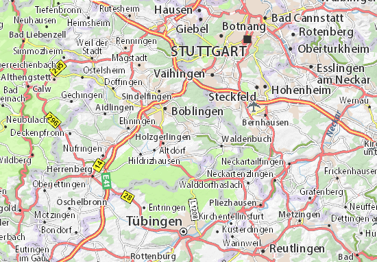 Karte Stadtplan Schönaich