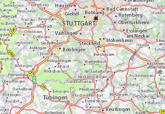 Karte Stadtplan Steinenbronn
