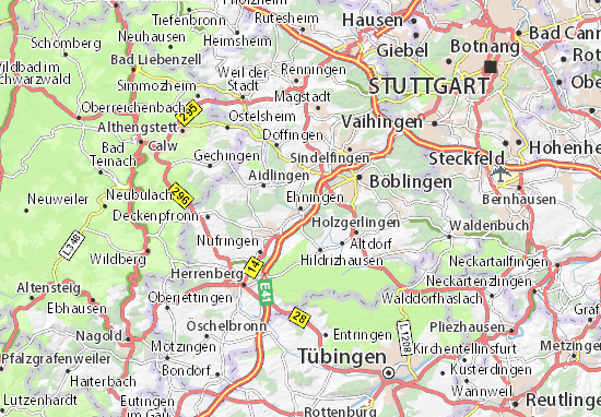 Karte Stadtplan Ehningen
