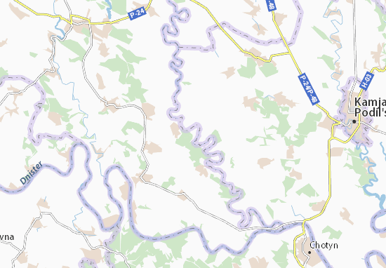 Karte Stadtplan Zbruchans&#x27;ke