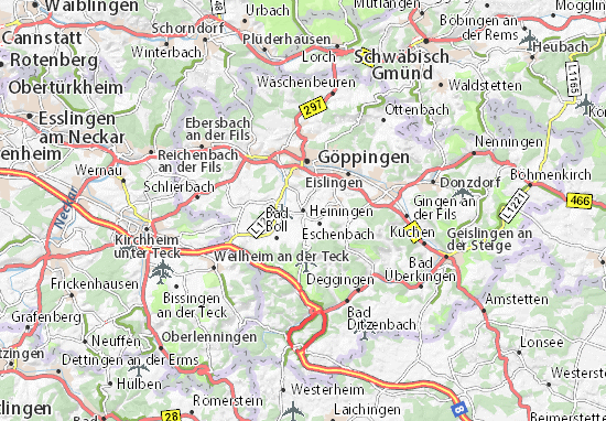 Karte Stadtplan Heiningen
