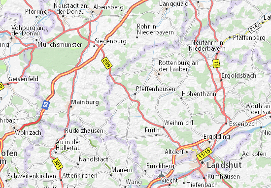 Pfeffenhausen Map