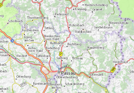 Karte Stadtplan Büchlberg