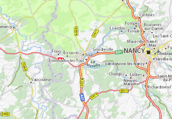 Kaart Plattegrond Dommartin-lès-Toul