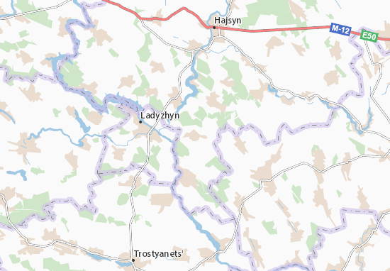Karte Stadtplan Ladyzhyns&#x27;ki Khutory