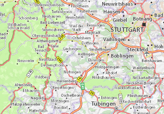 Karte Stadtplan Aidlingen