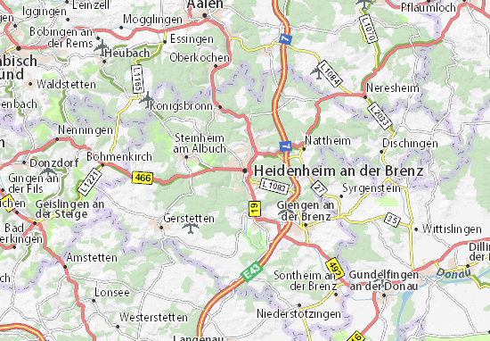 Carte-Plan Heidenheim an der Brenz