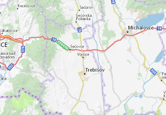 Karte Stadtplan Vojčice