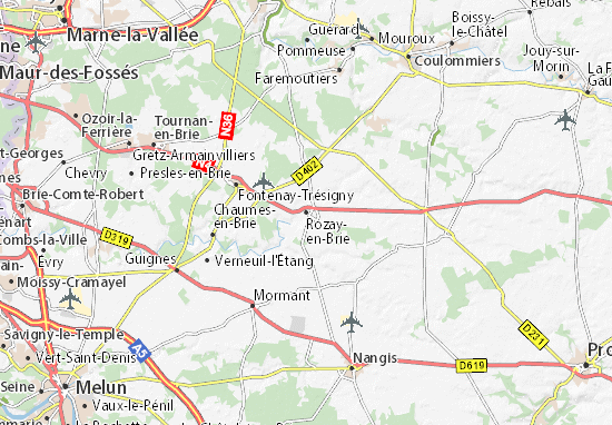 Karte Stadtplan Rozay-en-Brie