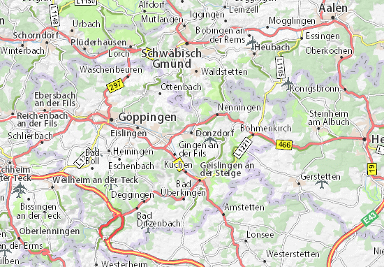 Karte Stadtplan Donzdorf