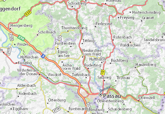 Neukirchen vorm Wald Map