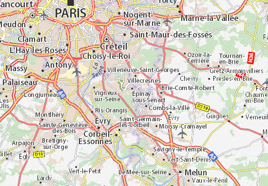 Kaart Plattegrond Boussy-Saint-Antoine
