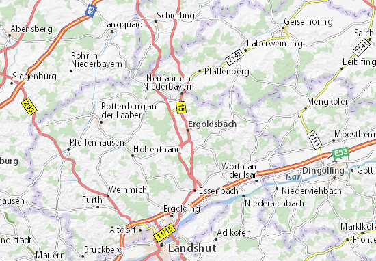 Karte Stadtplan Ergoldsbach