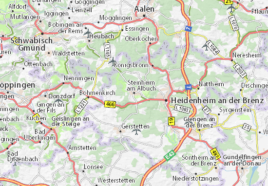 Carte-Plan Steinheim am Albuch