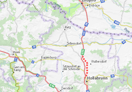 Kaart Plattegrond Zellerndorf