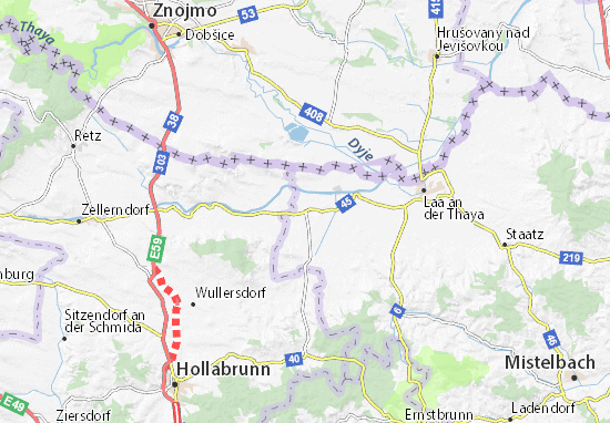 Karte Stadtplan Zwingendorf